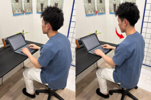 デスクワーク　避けるべき姿勢